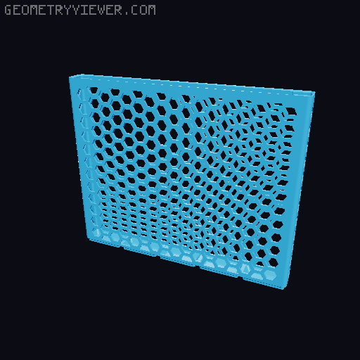 Gridfinity Hex Bins Light (rotated grid) all sizes 3D model thumbnail