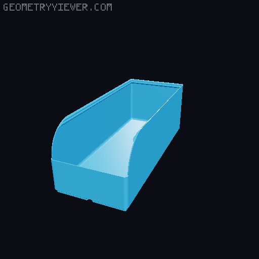 Gridfinity rouded bins collection all sizes 3D model thumbnail