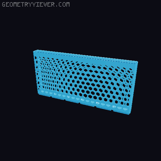 Gridfinity Hex Bins Light all sizes 3D model thumbnail