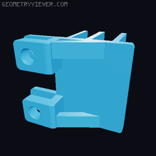 Dual Laptop Desk Extension Shelf 3D model thumbnail