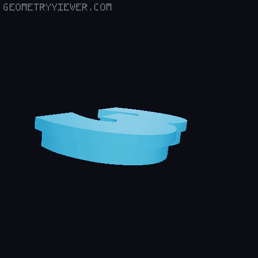 Retro Style Desk Clock 3D model thumbnail