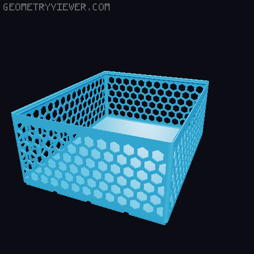 Gridfinity Hex Bins all sizes 3D model thumbnail