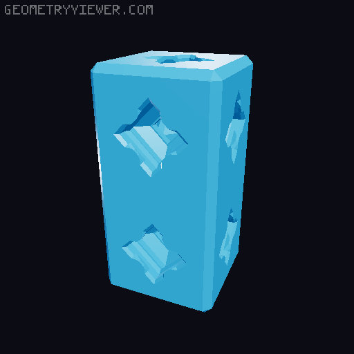 PrintABlok Modular Building Block Base Bloks 3D model thumbnail