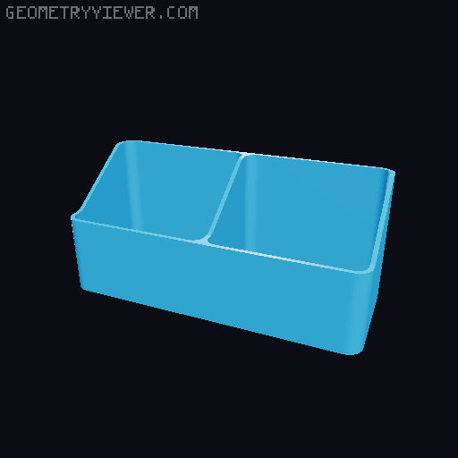 Bin for Ikea skadis - 564 models - hooks need support 3D model thumbnail