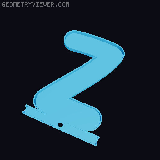 Glowing WLED or LED all alphabet letters and all numbers 8.5 cm high 3D model thumbnail