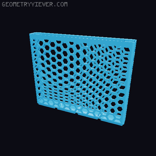 Gridfinity Hex Bins Light (rotated grid) all sizes 3D model thumbnail