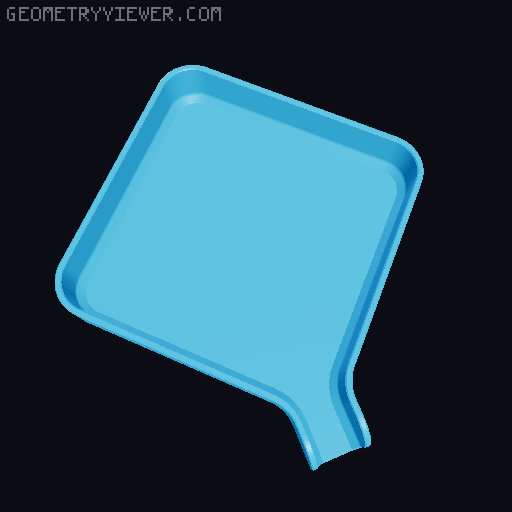 Sorting Tray with Funnel 3D model thumbnail