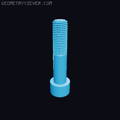 Hundreds of Metric Allen Screws with Cylindrical Head M2 up to M64 3D model thumbnail