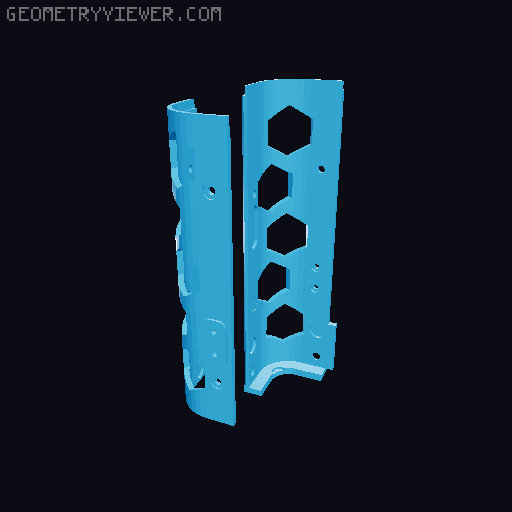 AD5M DIY Enclosure Perforated Guard Plates 3D model thumbnail