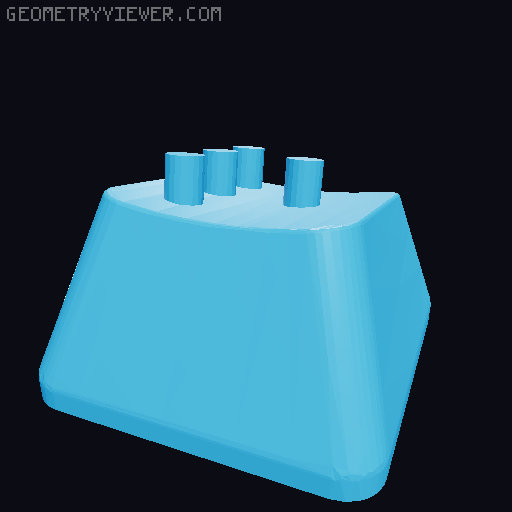Keycaps with Braille 3D model thumbnail
