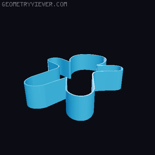 Gingerbread man cookie cutter 3D model thumbnail