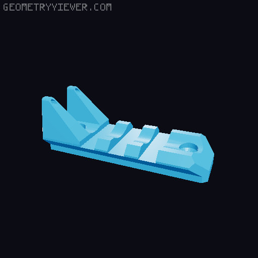 SMILEY - Sillybutts-Geometry-Ish Iron Sight Picatinny 3D model thumbnail