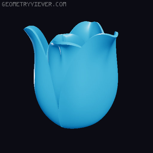 Easter Card with different blossoms 3D model thumbnail