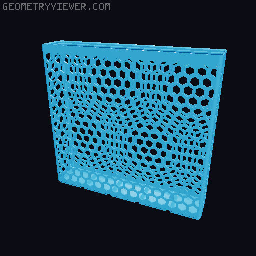 Gridfinity Hex Bins Light all sizes 3D model thumbnail