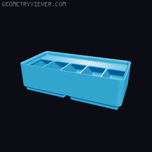 Gridfinity Divider Bins 3D model thumbnail