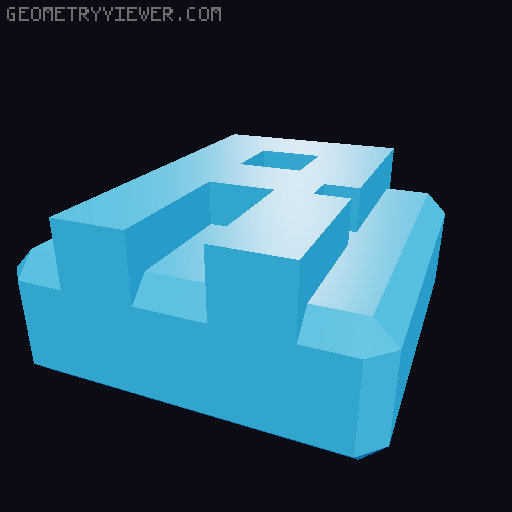 PrintABlok:WritersBloks interlocking letter blocks 3D model thumbnail