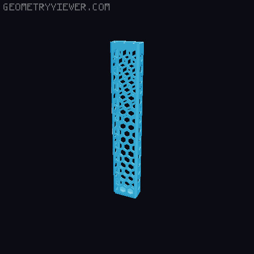 Gridfinity Hex Bins Light all sizes 3D model thumbnail