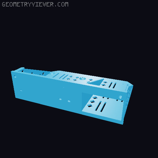1U Rack HDHomerun Tray 3D model thumbnail