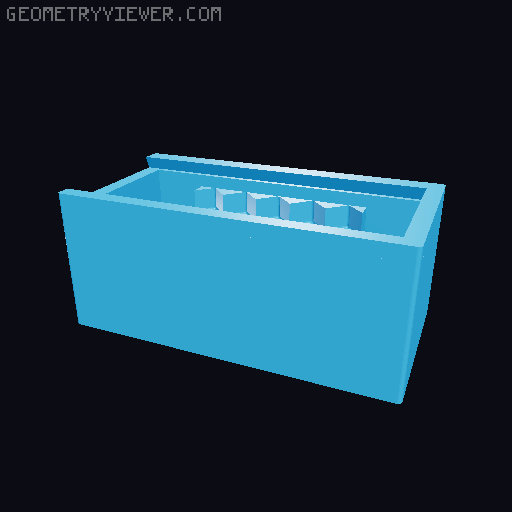 Balance Tetris Box with Sliding lid (travel sized @ 50%) 3D model thumbnail