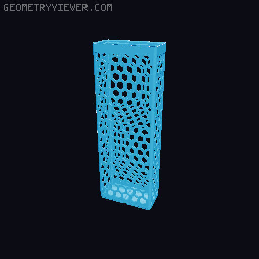 Gridfinity Hex Bins Light all sizes 3D model thumbnail