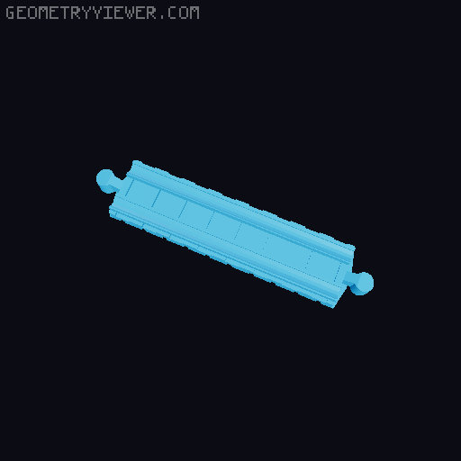 Wooden railway bridge system for Fischertechnik 3D model thumbnail