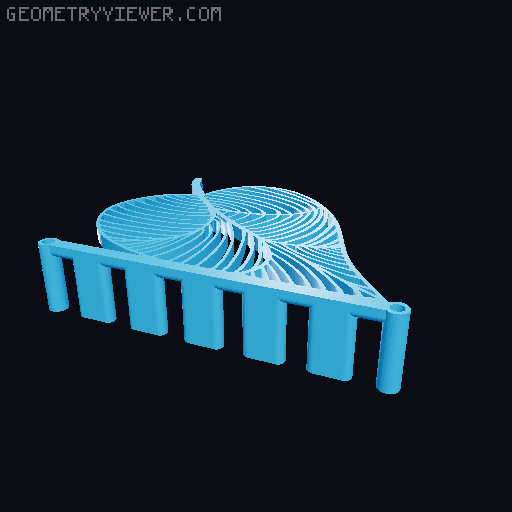 Leaf Napkin Holder 3D model thumbnail