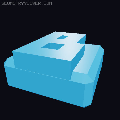PrintABlok:WritersBloks interlocking letter blocks 3D model thumbnail