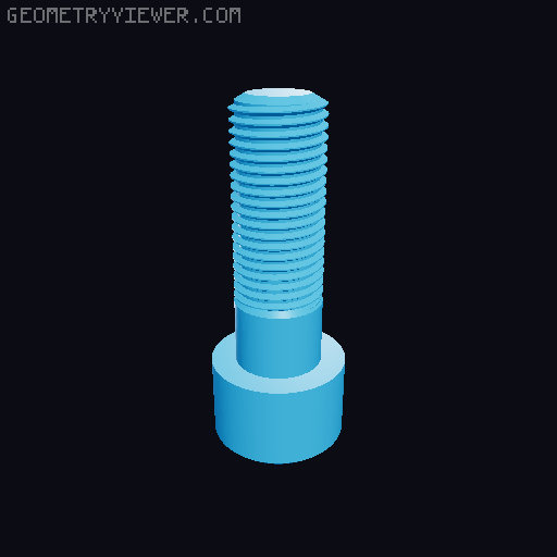 Hundreds of Metric Allen Screws with Cylindrical Head M2 up to M64 3D model thumbnail