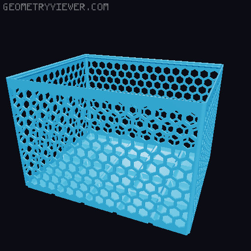 Gridfinity Hex Bins Light all sizes 3D model thumbnail