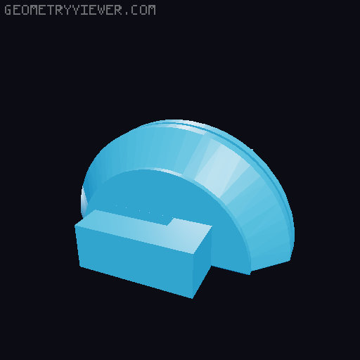 Multiconnect for square pegboard 3D model thumbnail