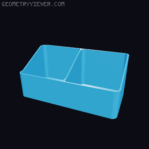 Bin for Ikea skadis - 564 models - hooks need support 3D model thumbnail
