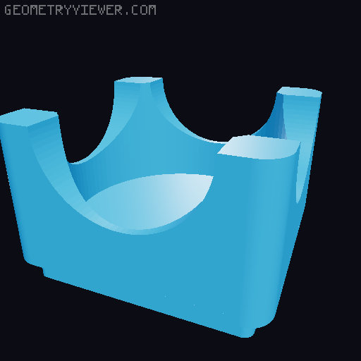 Gridfinity Headboard Organizers 3D model thumbnail