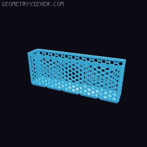 Gridfinity Hex Bins Light (rotated grid) all sizes 3D model thumbnail