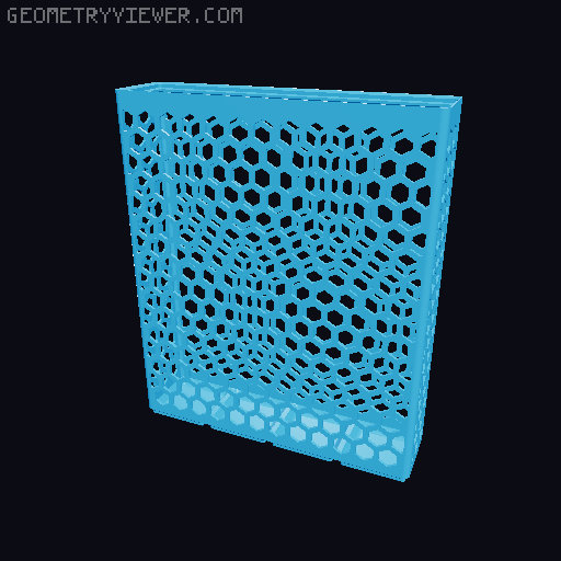 Gridfinity Hex Bins Light all sizes 3D model thumbnail