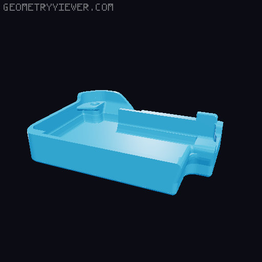 Heltec T114 custom/bigger H2T case - no logo 3D model thumbnail