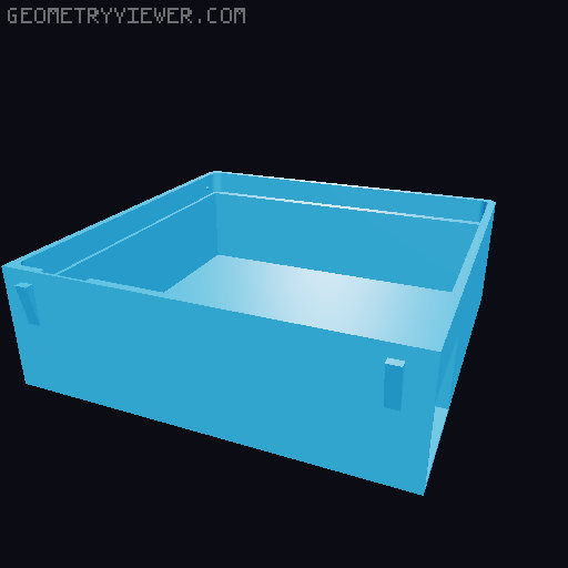 Customizable pixel box on desk v2.0 - different sizes 3D model thumbnail