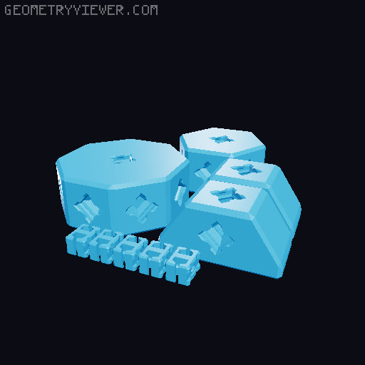 PrintABlok Modular Building Block Base Bloks 3D model thumbnail