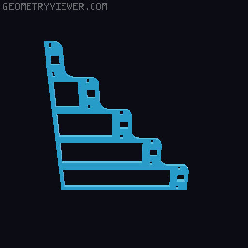 Taller Step Walls for War Gaming Paint Racks 3D model thumbnail