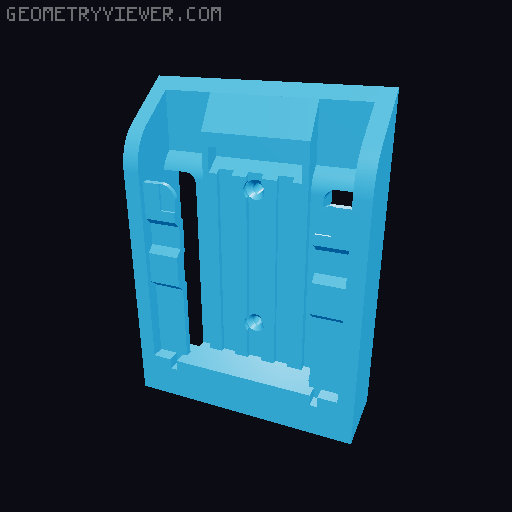 DeWalt Battery Holder for IKEA SKÅDIS Pegboard 3D model thumbnail