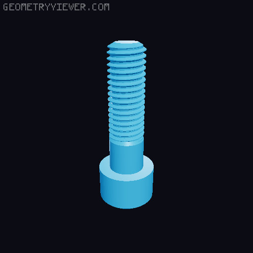 Hundreds of Metric Allen Screws with Cylindrical Head M2 up to M64 3D model thumbnail