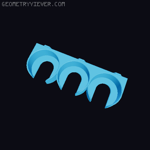 Multiplied Bottle Holders for HSW 3D model thumbnail