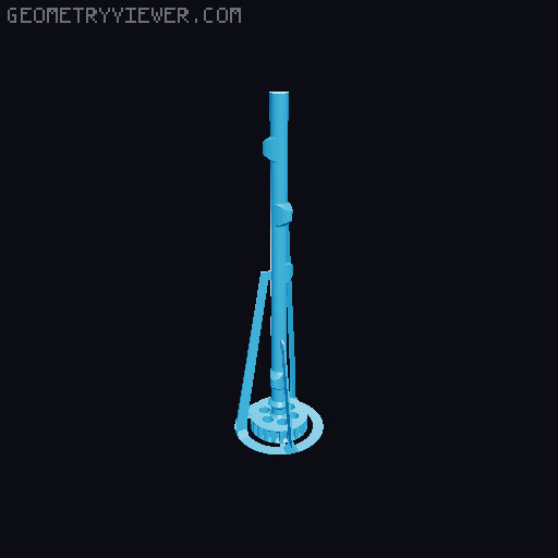 V10 Engine Turbocharged working belt driven Model (printer optimized) 3D model thumbnail