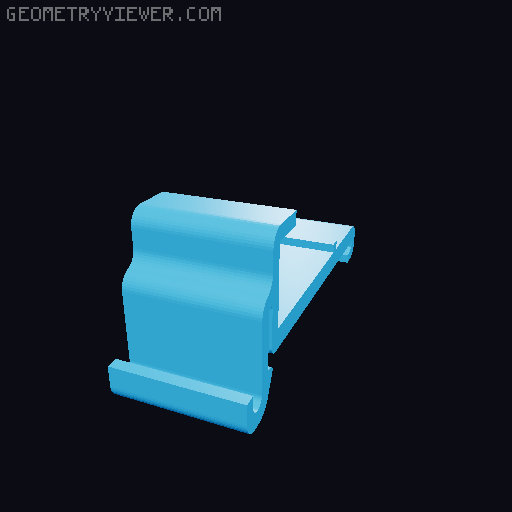 WAGO 221-4xx/6xx DIN Mount 3D model thumbnail