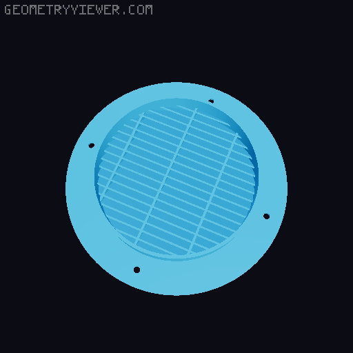 Customizable ventilation grille 3D model thumbnail