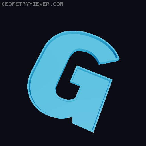 Glowing LED all alphabet letters and all numbers 6 cm high 3D model thumbnail