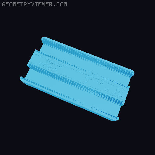low cost Bambu Lab Filament Swatch Case and low cost lid 3D model thumbnail
