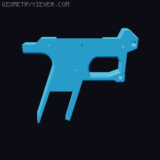 Protean Battery Storage Grip and Dual Stage Trigger 3D model thumbnail