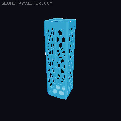 Gridfinity Hex Bins Light all sizes 3D model thumbnail