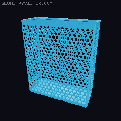 Gridfinity Hex Bins Light all sizes 3D model thumbnail