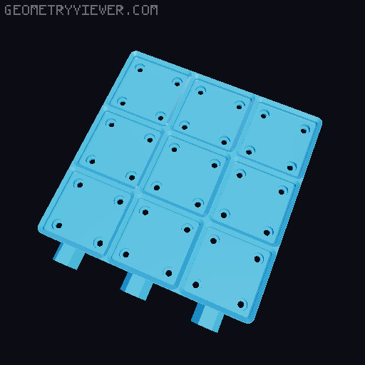 Gridfinity honeycomb wall baseplates 3D model thumbnail